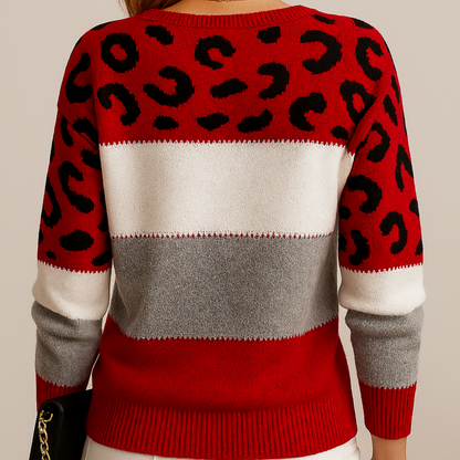 Pasca™ | Suéter de punto con estampado de leopardo