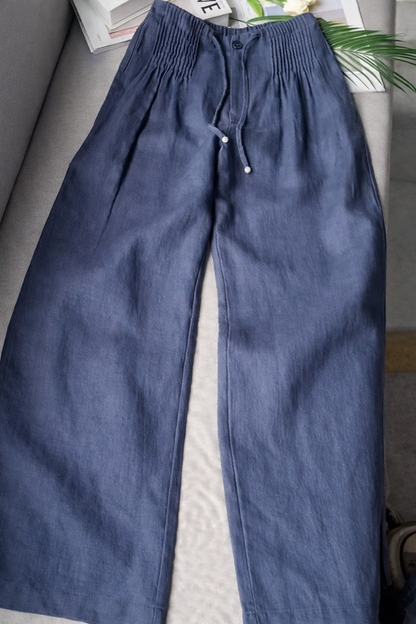 Zofia – Pantalones de Algodón con Pierna Ancha para Mujer