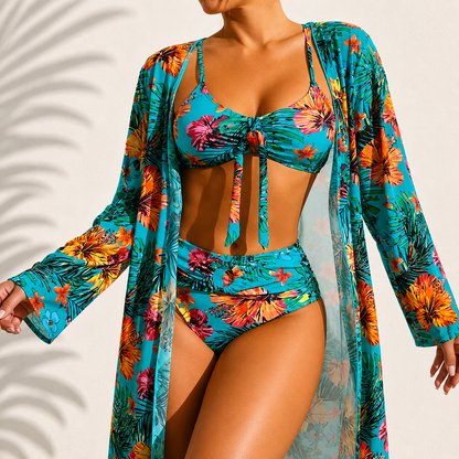 DANOIR | Bikini de 3 Piezas Elegante Tropical Marie para Mujer
