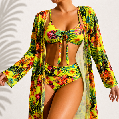 DANOIR | Bikini de 3 Piezas Elegante Tropical Marie para Mujer
