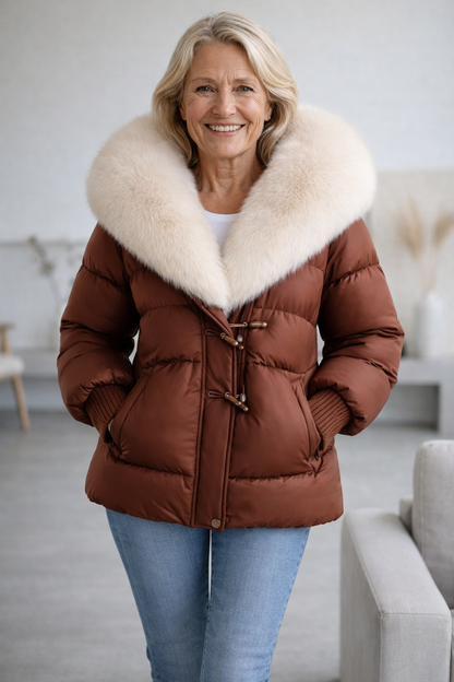 Evelien – Abrigo de Mujer invierno acolchado con cuello suave