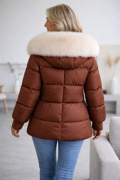 Evelien – Abrigo de Mujer invierno acolchado con cuello suave