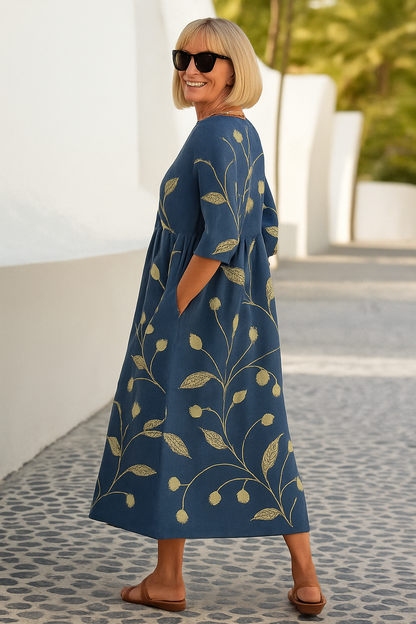 Eliza | Vestido Midi Relajado para Mujer