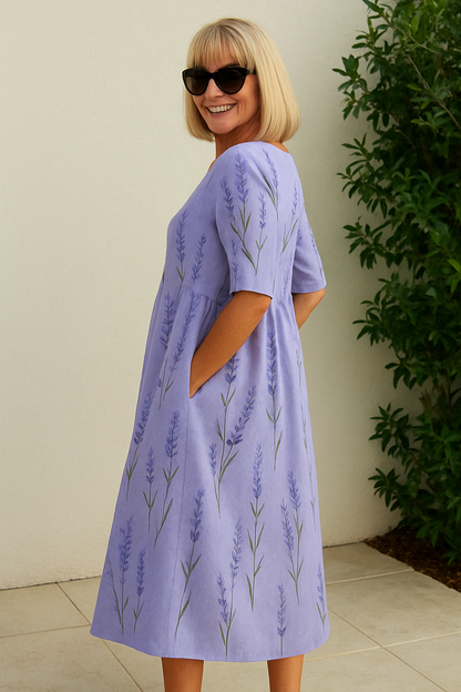 Eliza | Vestido Midi Relajado para Mujer