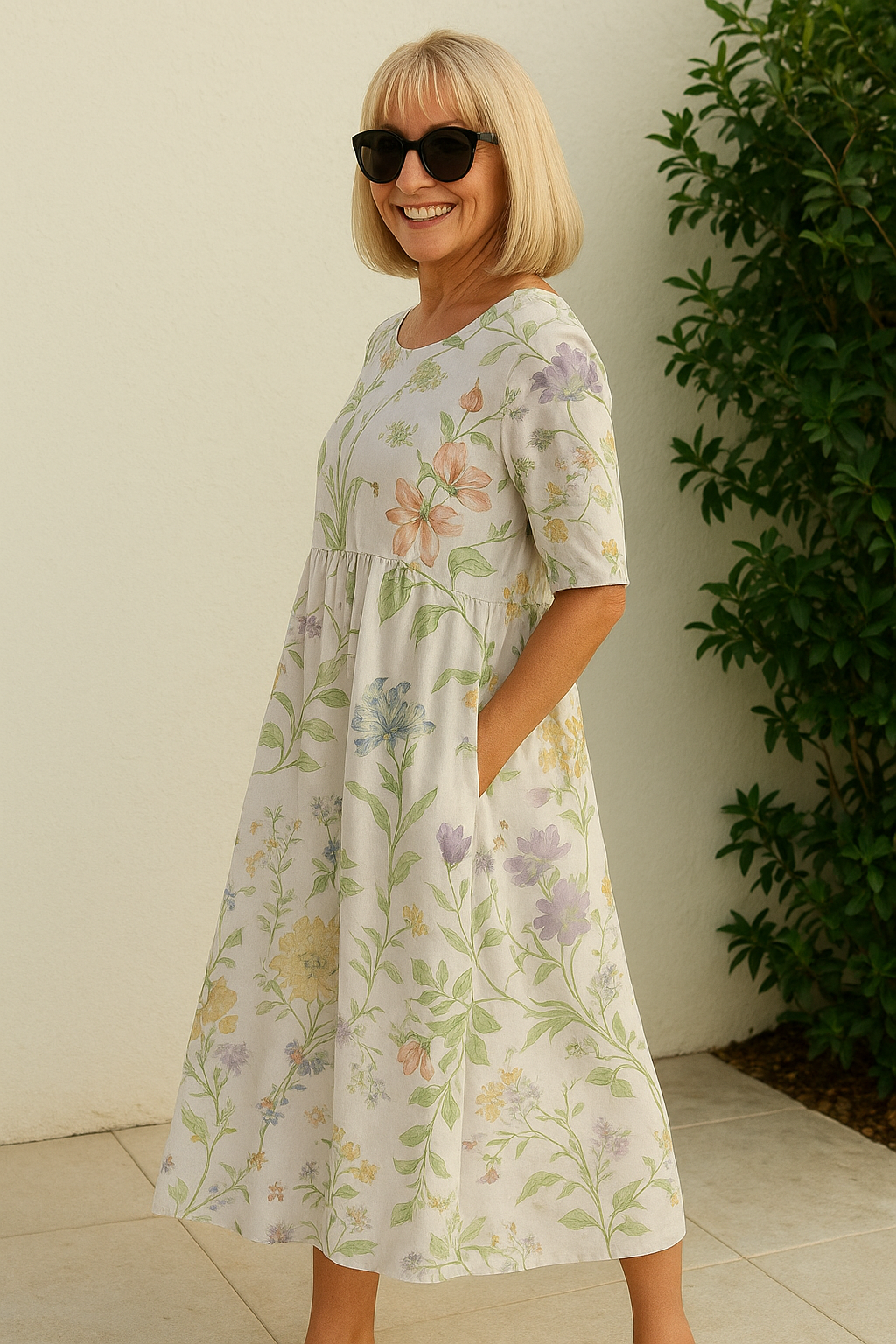 Eliza | Vestido Midi Relajado para Mujer