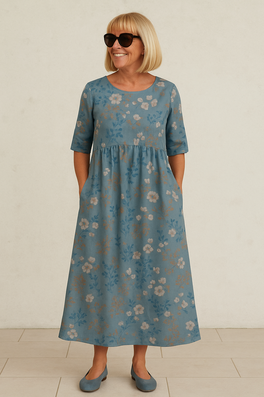 Eliza | Vestido Midi Relajado para Mujer