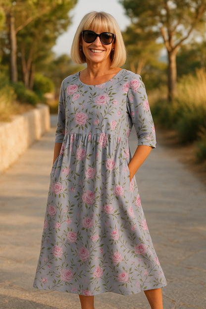 Eliza | Vestido Midi Relajado para Mujer