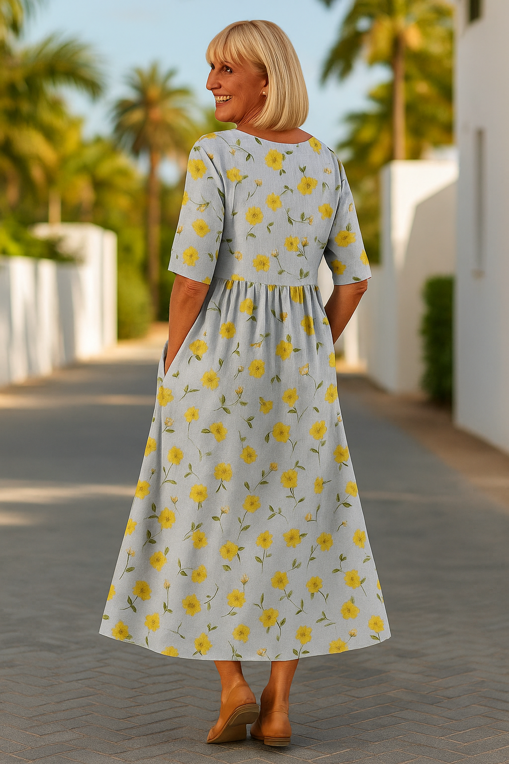 Eliza | Vestido Midi Relajado para Mujer