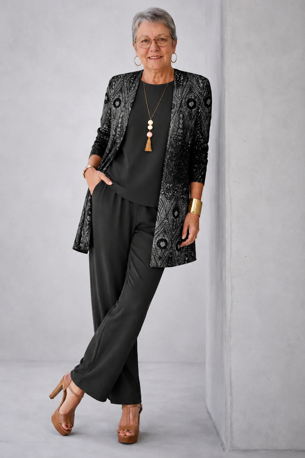 Conjunto de Tres Piezas · Negro
