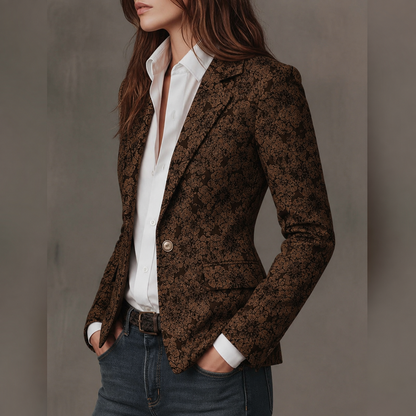 Loretta | Blazer Jacquard en Cachemira Ajustado para Mujer