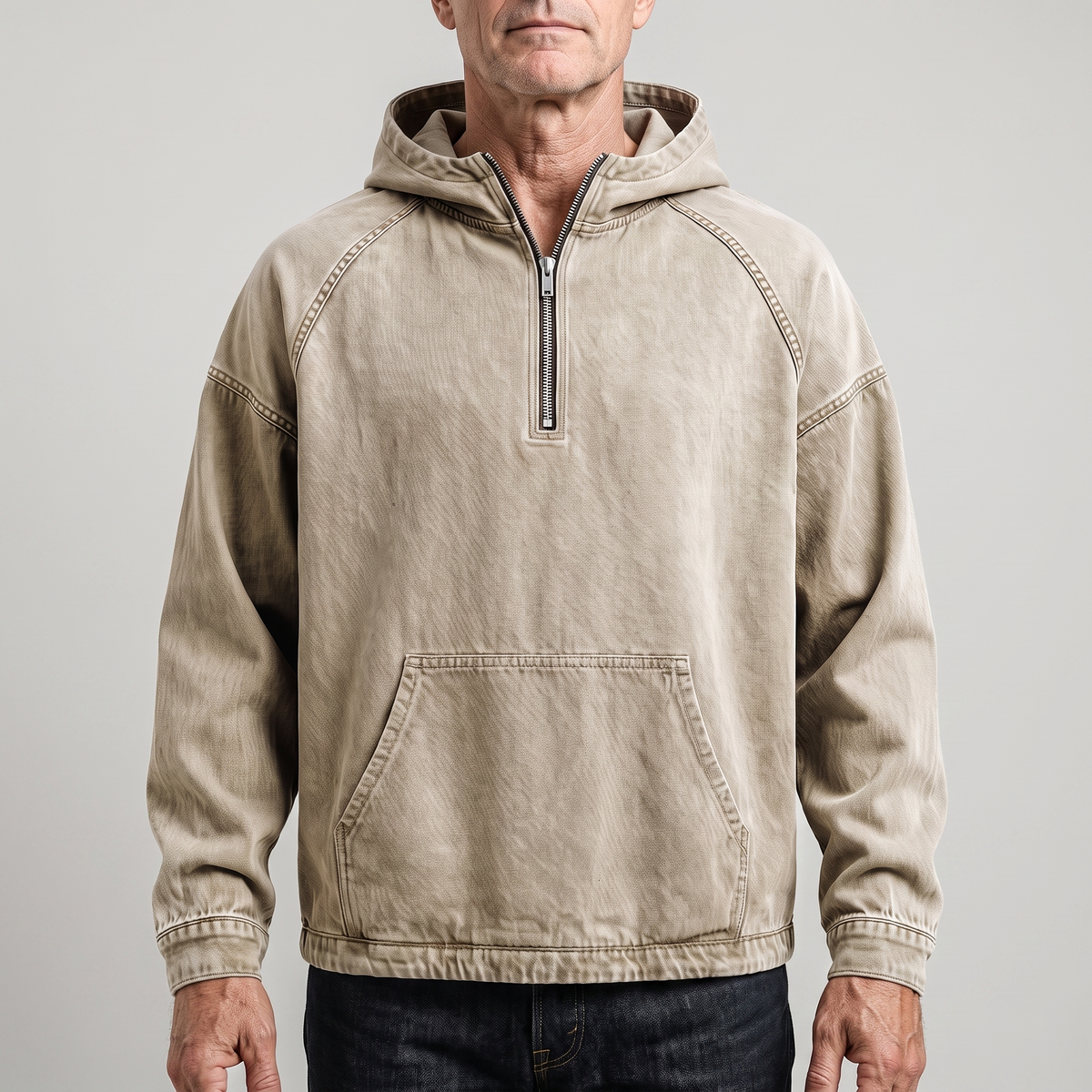 TON - CHAQUETA DE JEAN RIVINGTON CON MEDIA CREMALLERA PARA HOMBRE