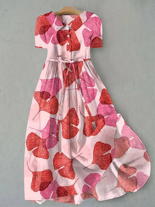 Camille | Vestido de flores suaves en rosa para Mujer