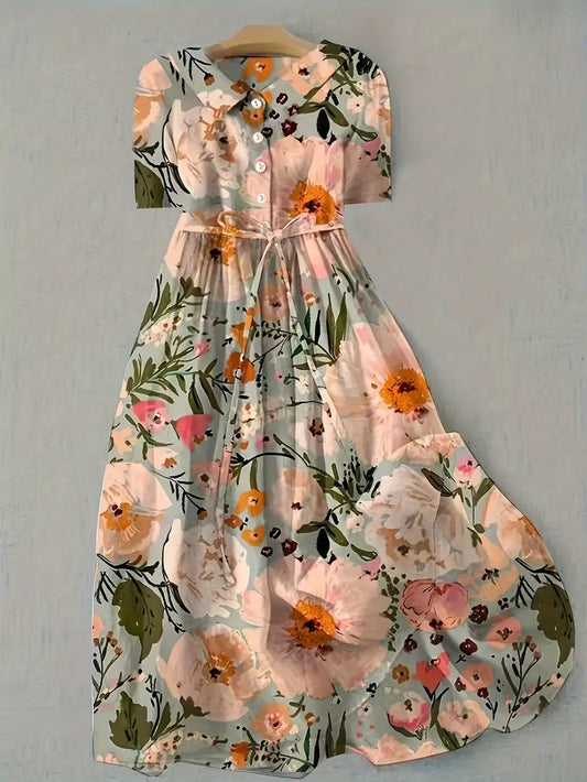 Aurélie | Vestido de flores de verano cálido para Mujer