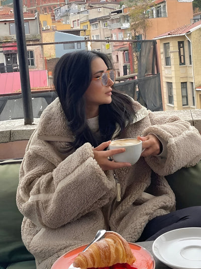 Liora – Chaquetas de peluche oversize