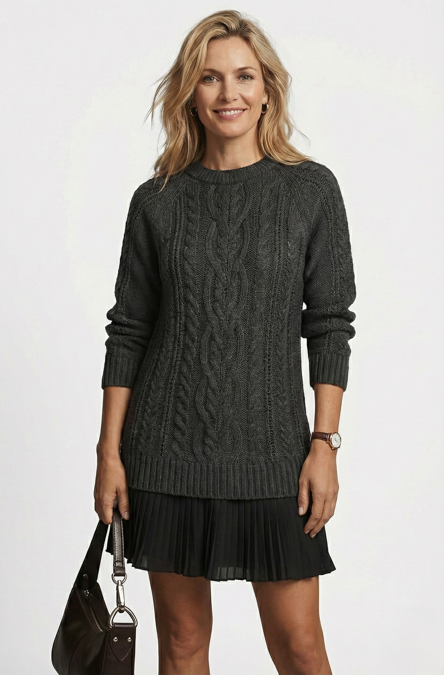 Daina | Vestido de punto con detalles trenzados