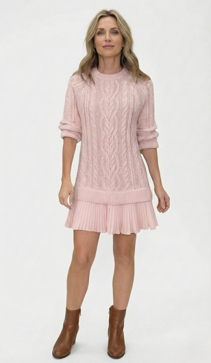 Daina | Vestido de punto con detalles trenzados