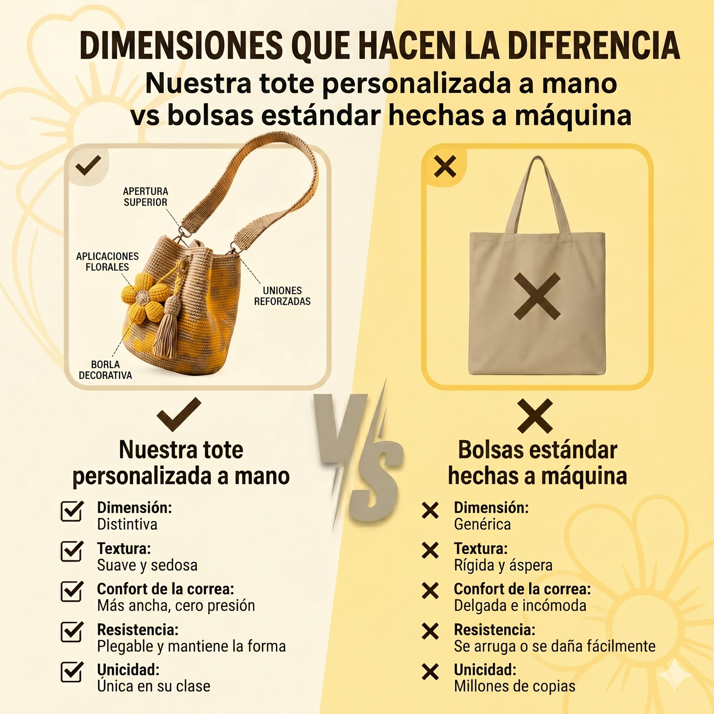 Jazmín - Saco Tote Floral de Croché Hecho a Mano para Mujer
