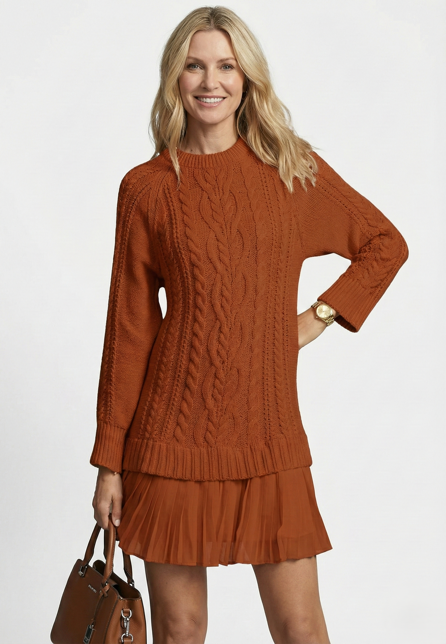 Daina | Vestido de punto con detalles trenzados