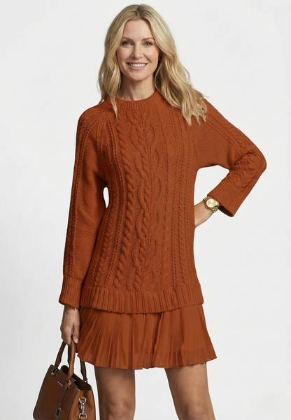 Daina | Vestido de punto con detalles trenzados