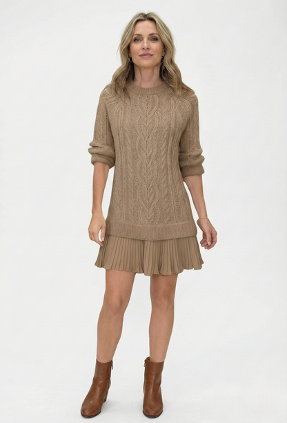Daina | Vestido de punto con detalles trenzados