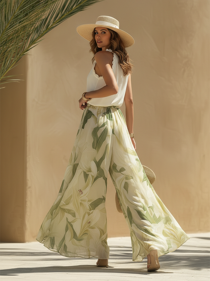 Lysandra | Conjunto Fluido Elegante con Estampado Floral para Mujer