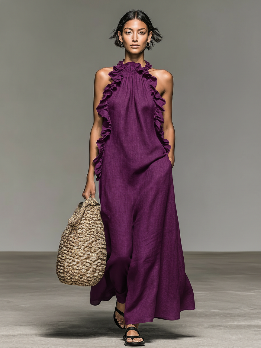 Lua | Vestido Maxi con Bolsillos para Mujer