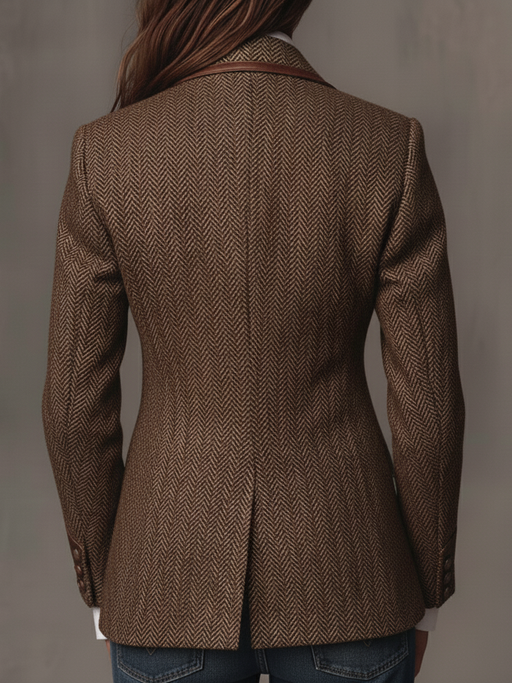 Gisèle | Blazer con Apliques de Chevron Impreso para Mujer