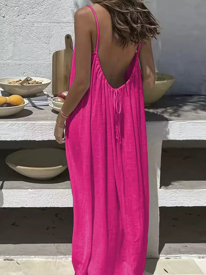 Elara - Vestido de espalda descubierta ajustable para Mujer