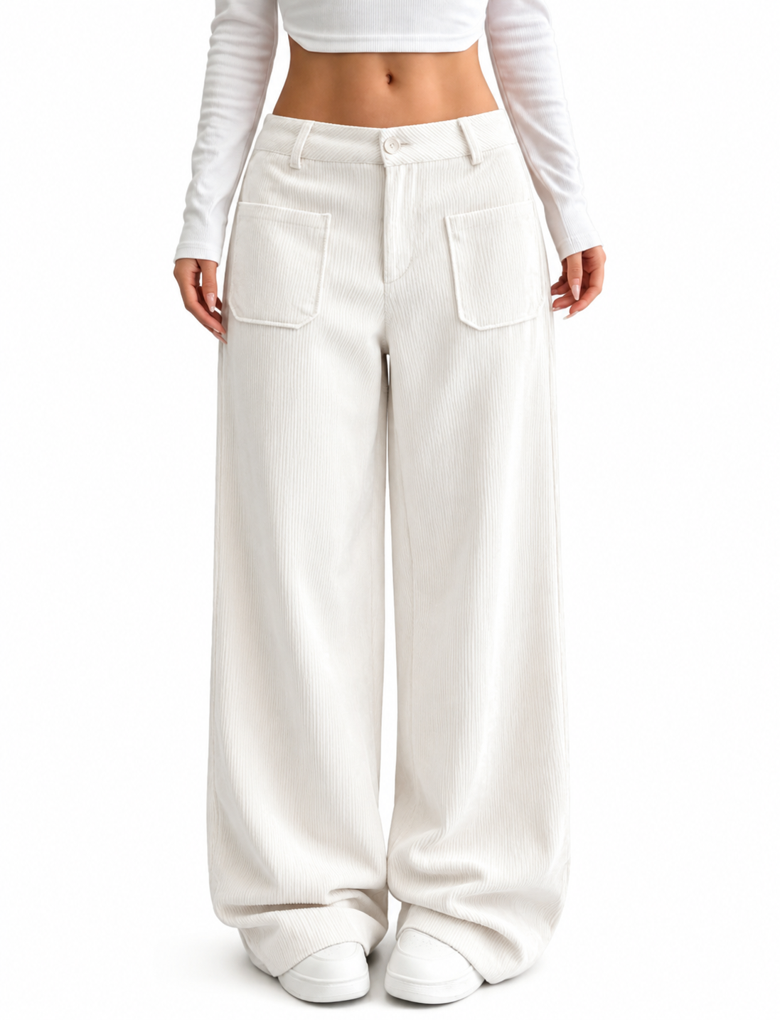 Sofía - Pantalones de pierna ancha para mujer, de corte cómodo y holgado