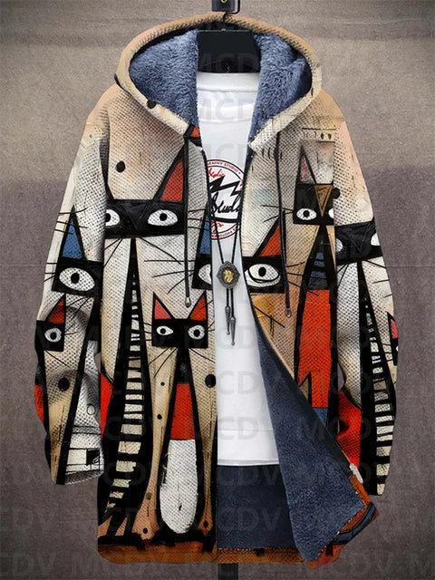 Reuben | Chaqueta con Capucha de Estampado Artístico