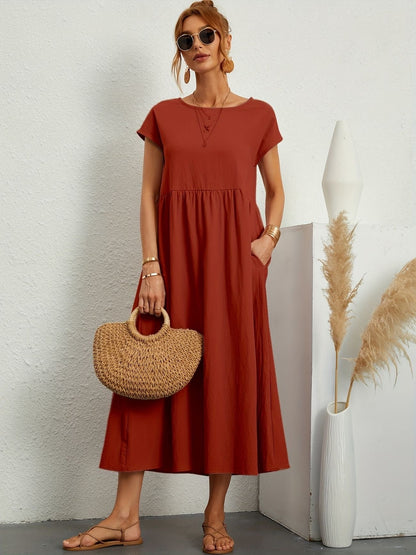 Greta | Elegante vestido de cuello redondo para Mujer