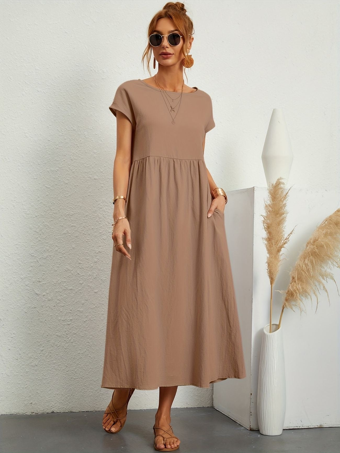 Greta | Elegante vestido de cuello redondo para Mujer