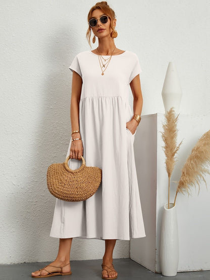 Greta | Elegante vestido de cuello redondo para Mujer