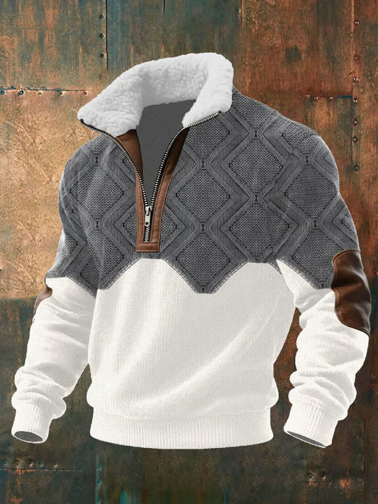 RIVANO™ | JERSEY CON CREMALLERA Y CUELLO ALTO FORRADO