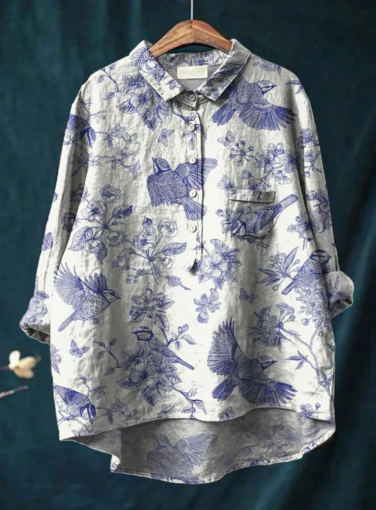 Laura™ | Blusa clásica con estampado flora