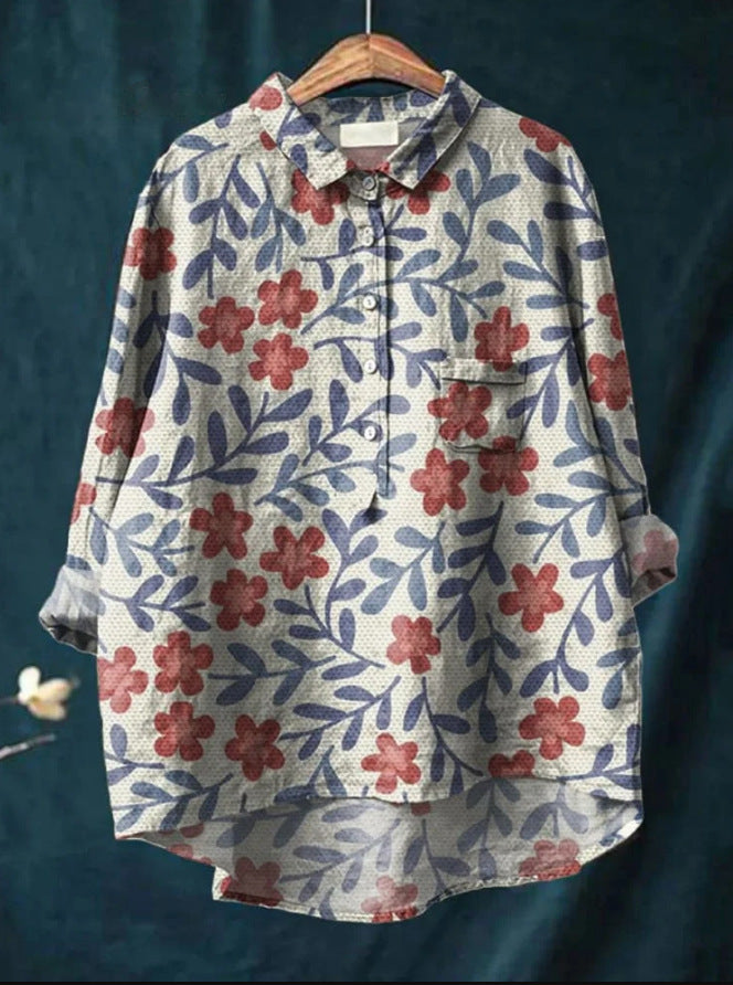 Laura™ | Blusa clásica con estampado flora