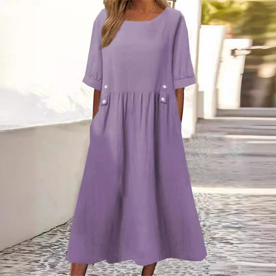 Aida - Vestido midi con botones