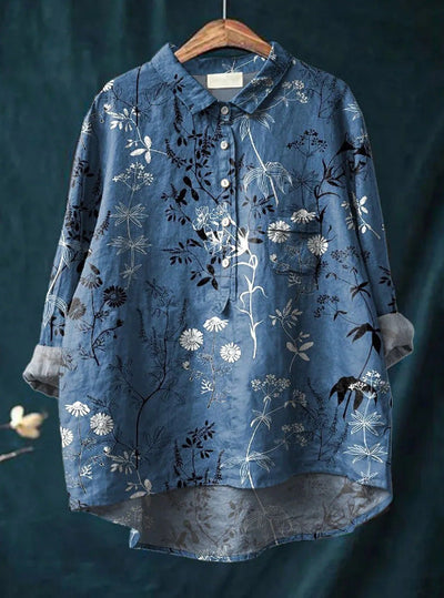 Laura™ | Blusa clásica con estampado flora