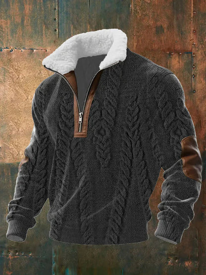 RIVANO™ | JERSEY CON CREMALLERA Y CUELLO ALTO FORRADO