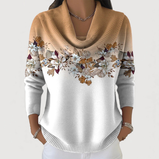 Amor | Suéter floral con cuello suave