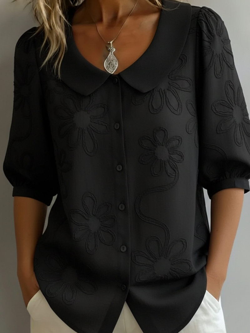 Sara – Blusa de Mujer con flores bordadas
