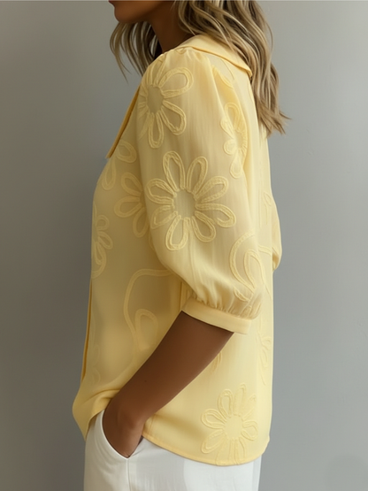 Sara – Blusa de Mujer con flores bordadas