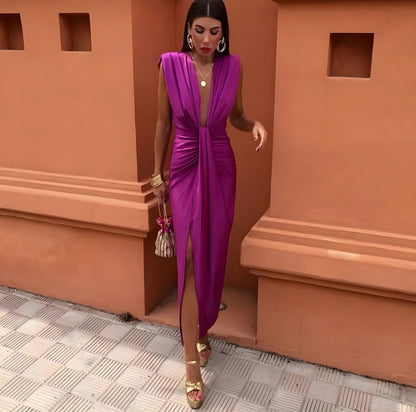 Elvira™ - Vestido con pliegues suaves y elegancia moderna