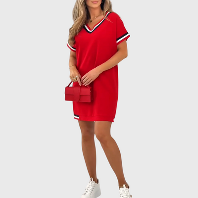 Vestido de mujer con mangas cortas