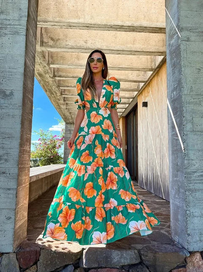 Luz ™ vestido floral hueco