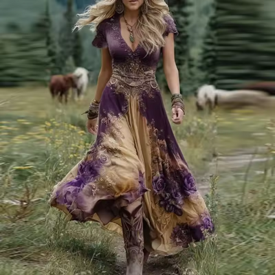 Celestine | Vestido floral fluido y entallado