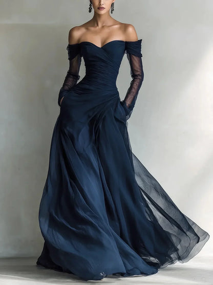 Eleonora • Vestido largo con hombros descubiertos para Mujer