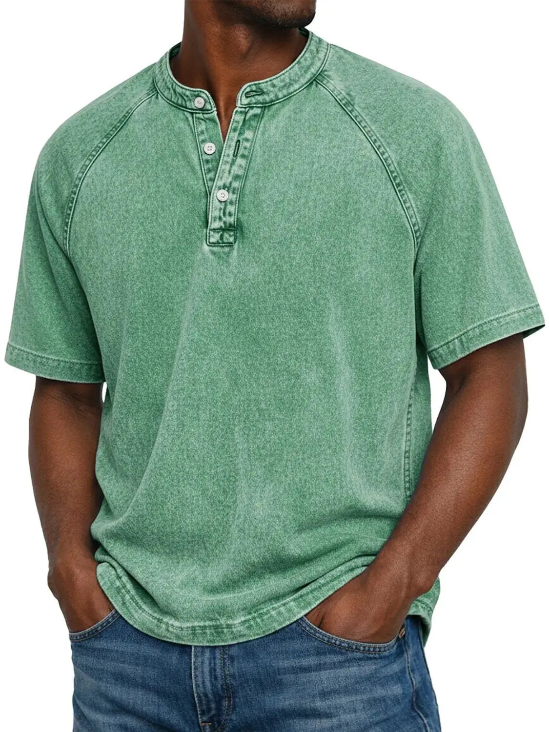 Felipe - Camisa vintage con botones para hombre