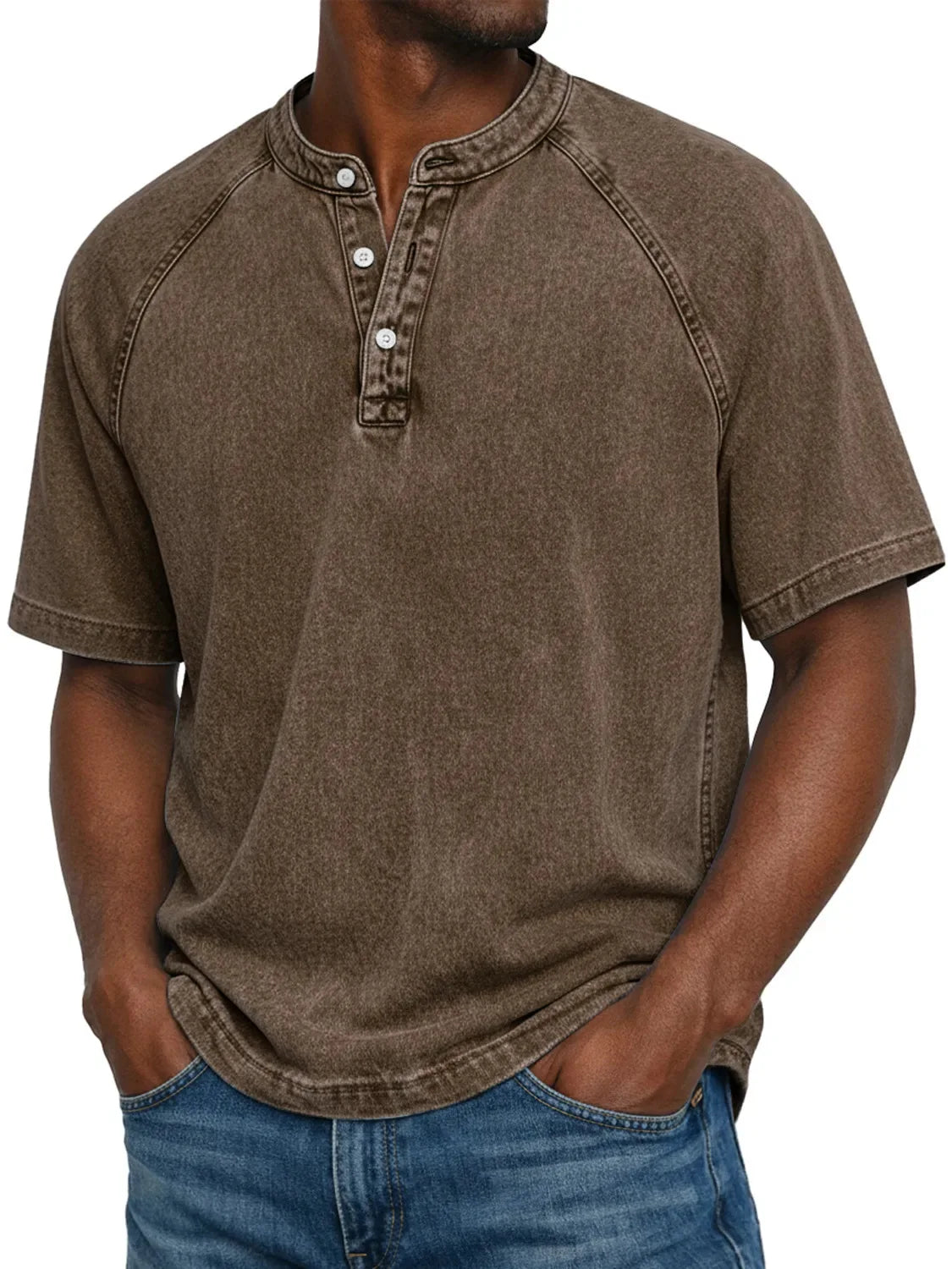 Felipe - Camisa vintage con botones para hombre