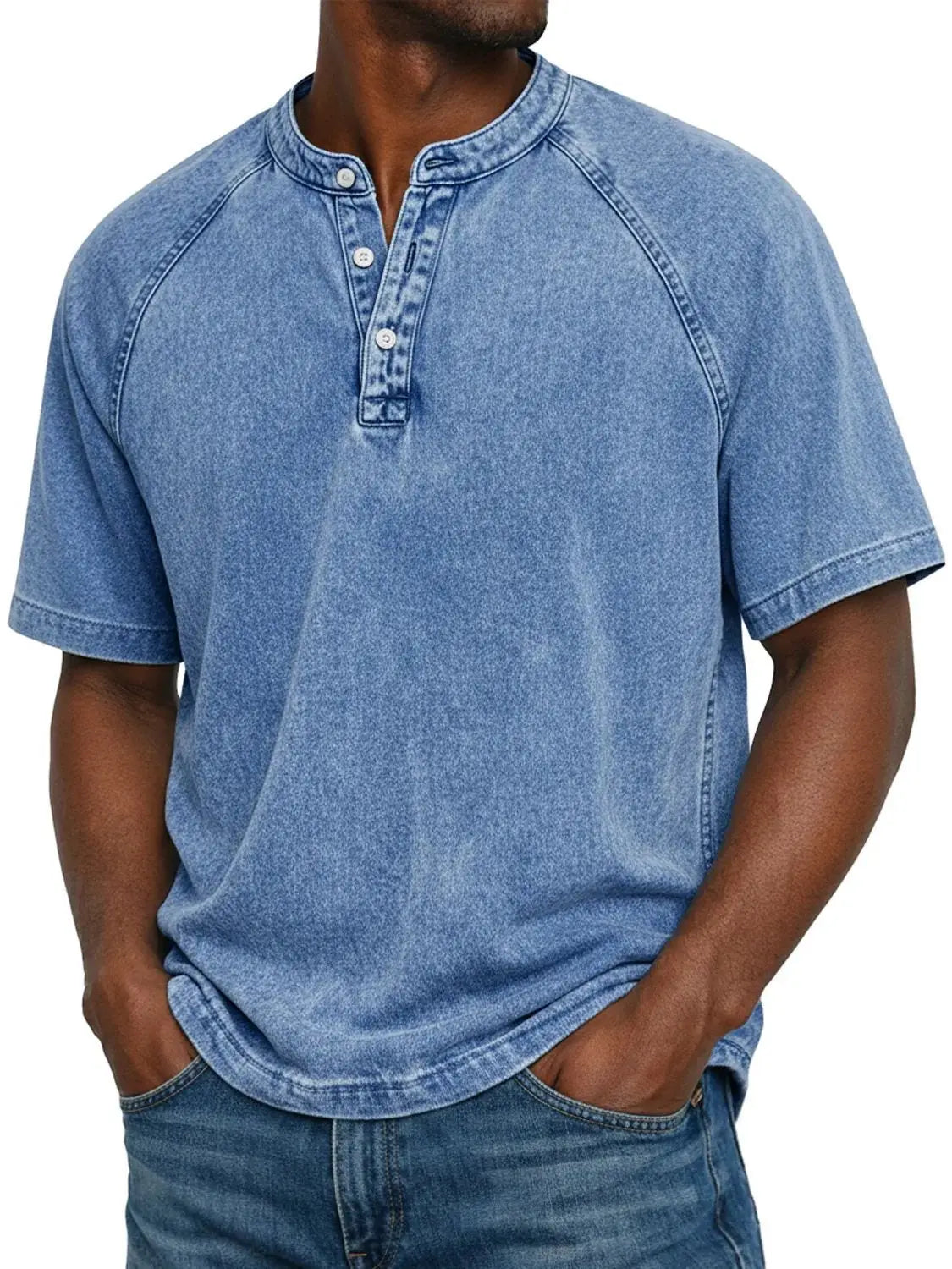 Felipe - Camisa vintage con botones para hombre
